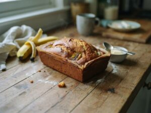 ciasto na chlebek bananowy w misce