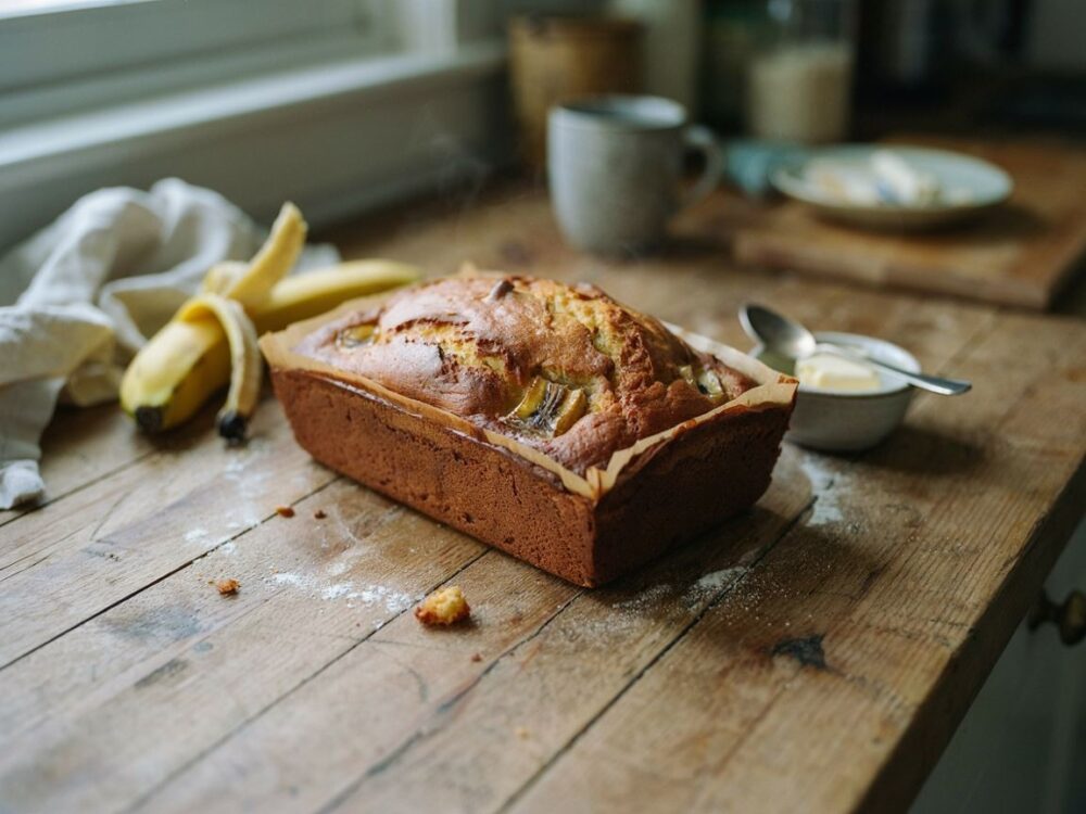 ciasto na chlebek bananowy w misce