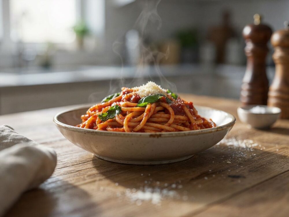 makaron spaghetti z sosem