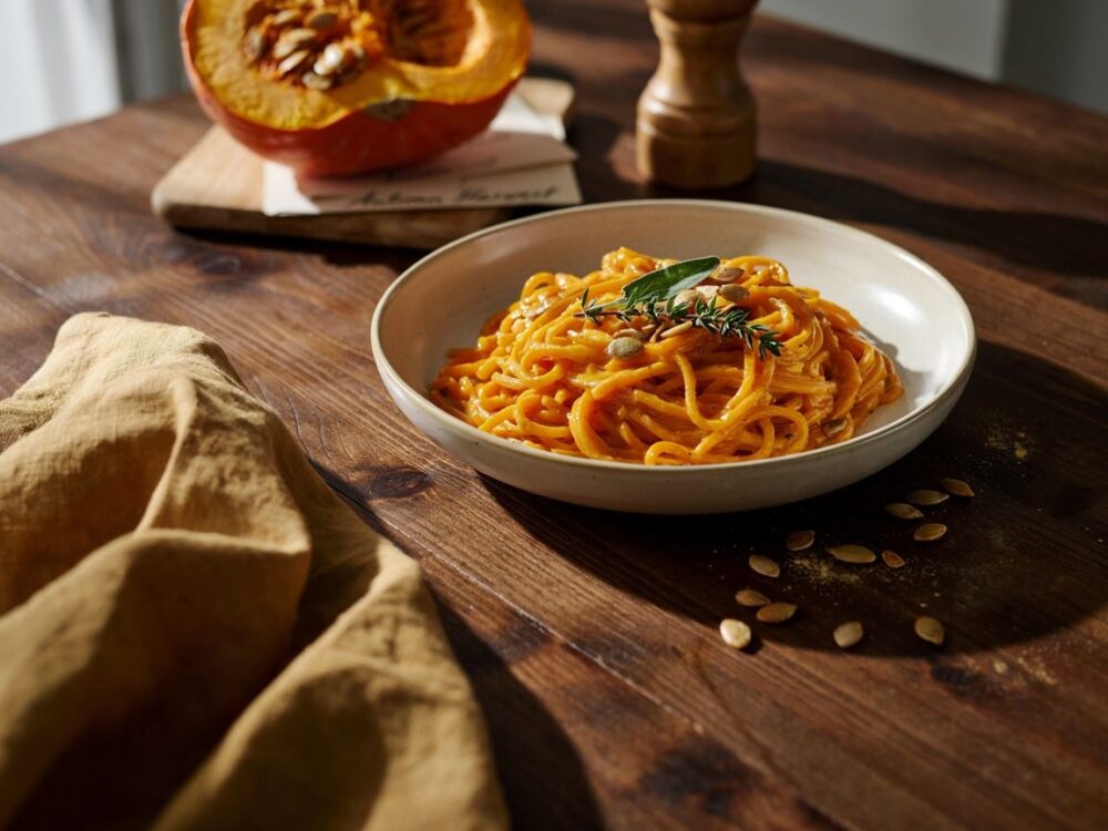 misa spaghetti z dyni z sosem pomidorowym