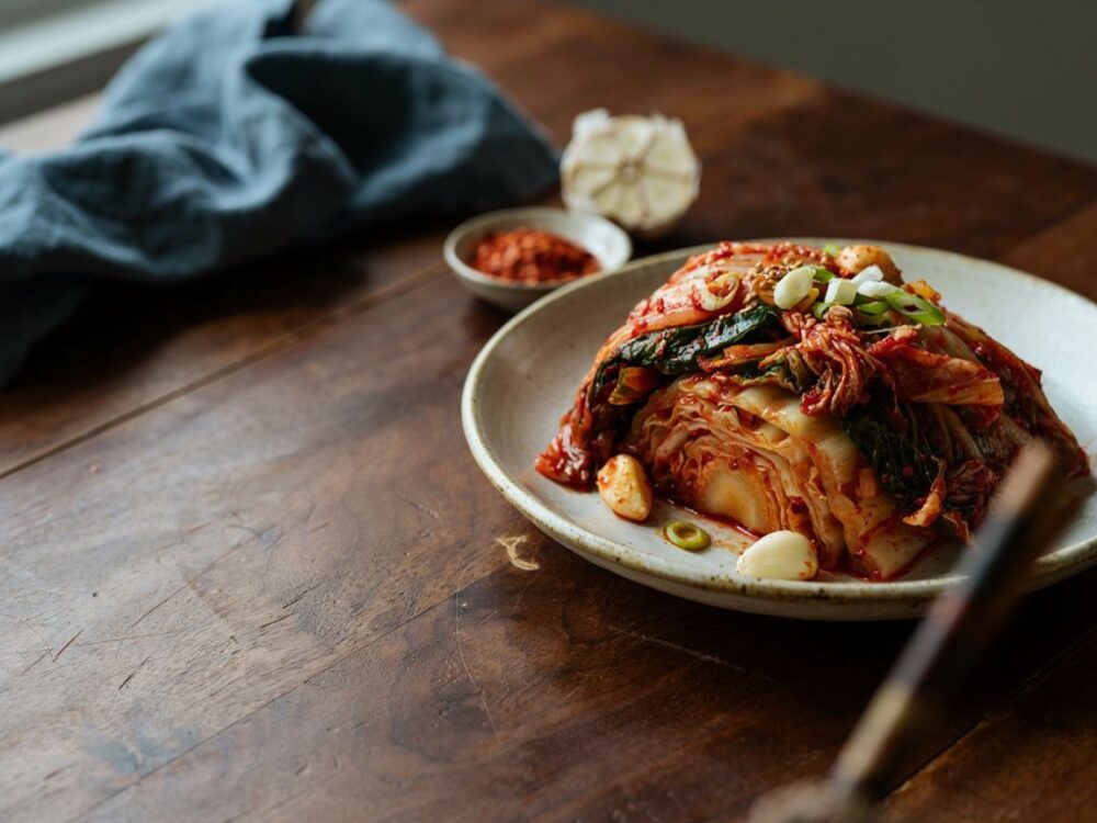 ostra pasta kimchi z papryką