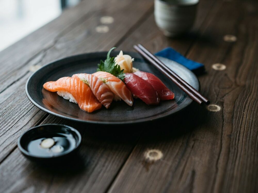 składniki do przygotowania sushi