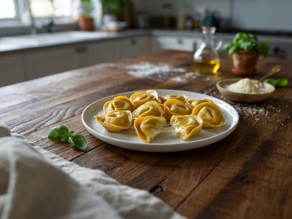 składniki do tortellini z serem