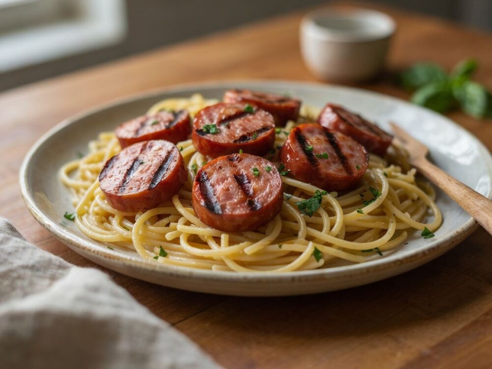 spaghetti z sosem pomidorowym