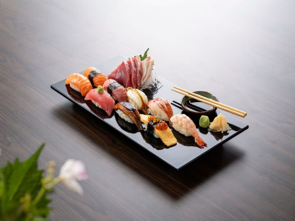 świeże składniki do sushi