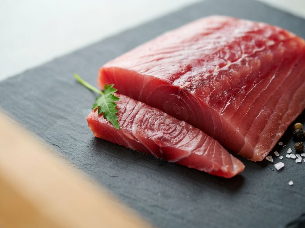świeży tuńczyk na sushi