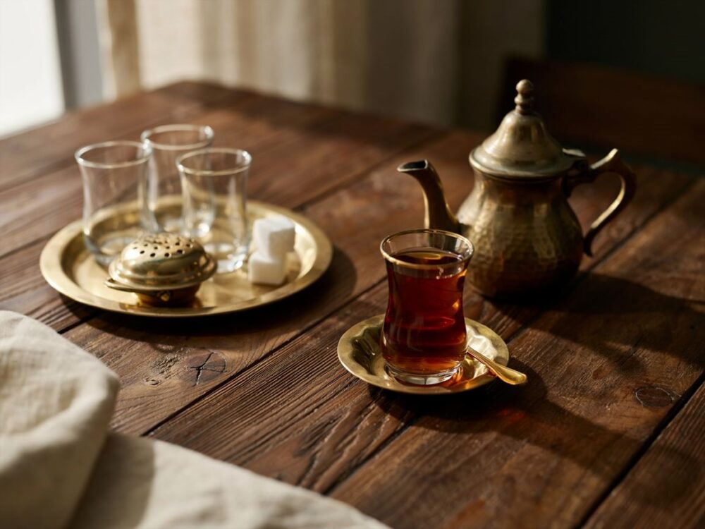 turecka porcelanowa czajniczek